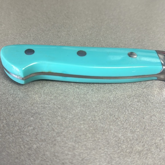 Pioneer Woman 8 in knife with Turquoise handle in good used condition - Picture 2 of 11